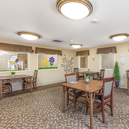 Dining room at Richland Post Acute